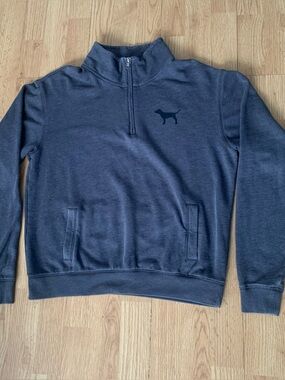 Victoria's Secret PINK Gray Pullover Kangaroo Pocket size S/P  Logo Long Sleeve